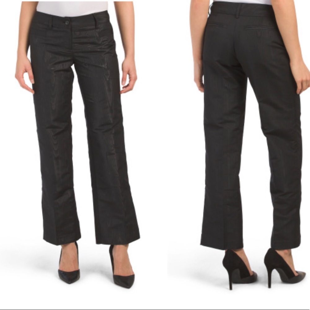 Petite jacquard stretch woven pants